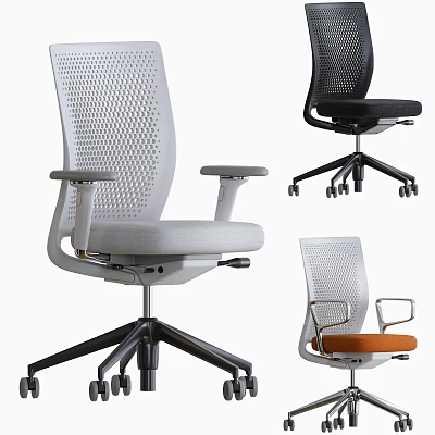 Ergonomic Modern Office Chair With Mesh Back Armrests Swivel Base And Multiple Colors 3d model
