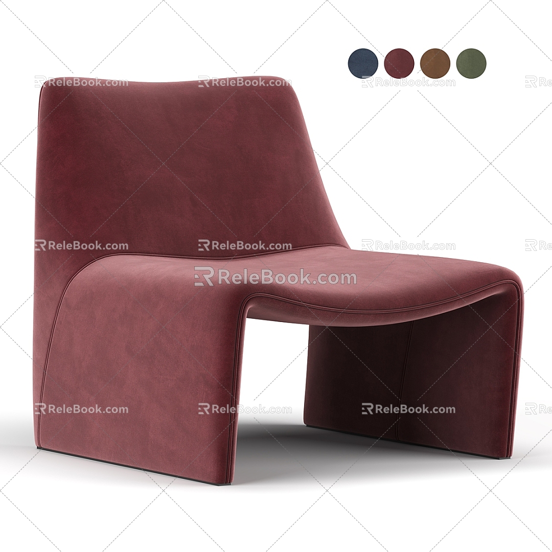 Leisure Chair Realistic Chair Office Chair Sofa Chair Leisure Chair Single Chair Chair Armchair Simple 3d model