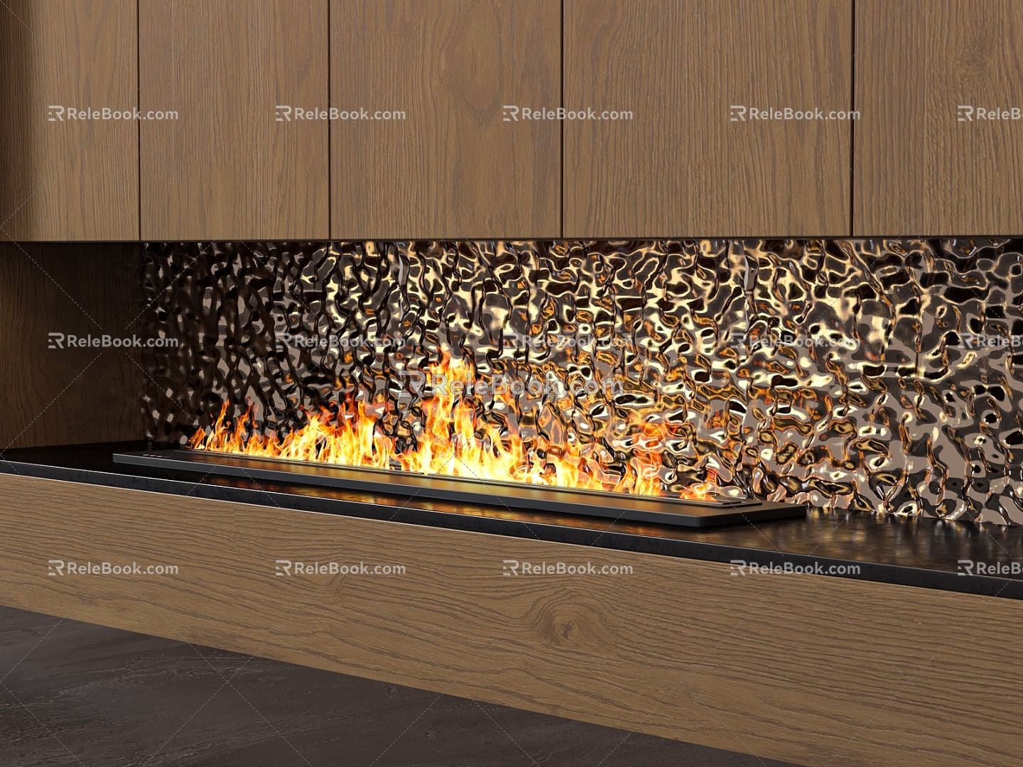 Modern Fireplace 3d model