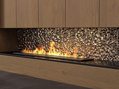 Modern Fireplace 3d model