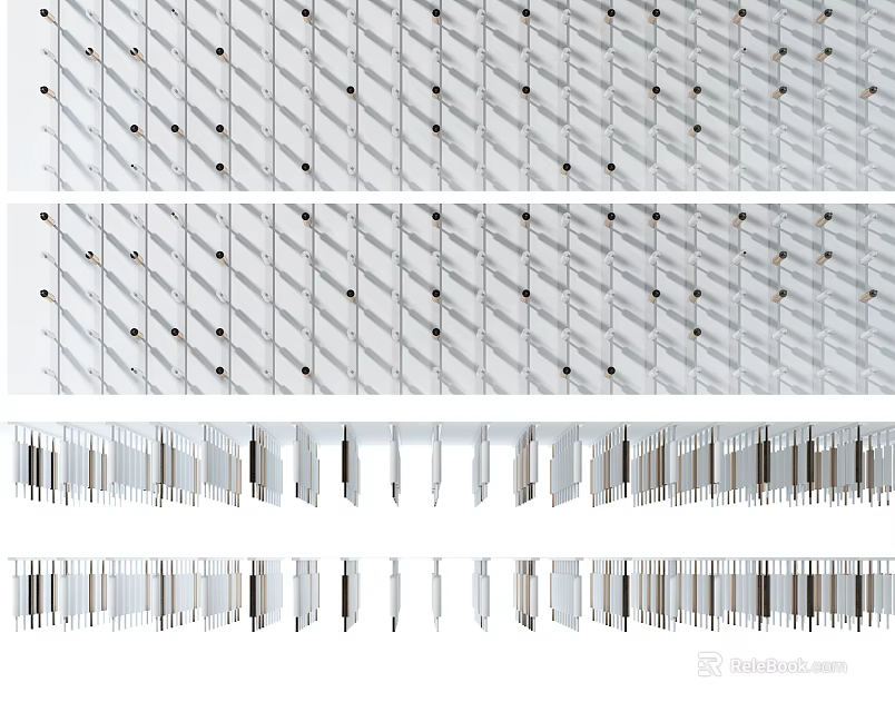 Modern Ceiling Lights Featuring Multiple Design Styles And Metal Frame Arrangements 3d model