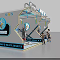 People Using Interactive Sports Equipment With Digital Screens In Modern Exhibition Area