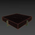 Modern Black Coffee Table With Sleek Surface And Metal Legs Design