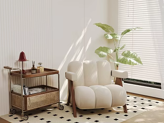 single sofa leisure sofa 3d model