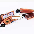 Old handheld game machine 3d model