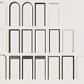 Assorted Frames With Arched And Rectangular Shapes In Various Colors