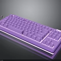 Purple Mechanical Keyboard With Backlit RGB Lighting And Sleek Modern Design