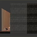 Cartoon Medieval Scene With Stone Walls Wooden Platforms Lit Torches Red Carpet And Central Archway