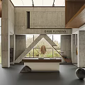 Modern Clothing Store Interior With Brick Wall Wooden Racks And Fashion Display Areas
