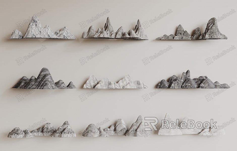 New Chinese-style rockery model