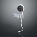 DIGIPHY White Computer Microphone With Clip Design Circular Mesh And Cable