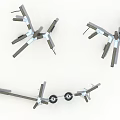 Modern swing amusement tree branch swing 3d model