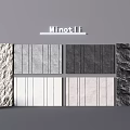 Minotli Modern Background Wall With Various Textures And Decorative Sphere 3d model