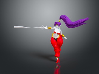 Modern Female Elf Cartoon Witch Magic Witch Magic Girl 3d model