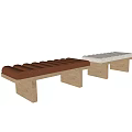 Silent Wind Bench Sofa Stool 3d model