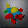 Colorful Playful Toy Spaceship For Children With Vibrant Wings And Body
