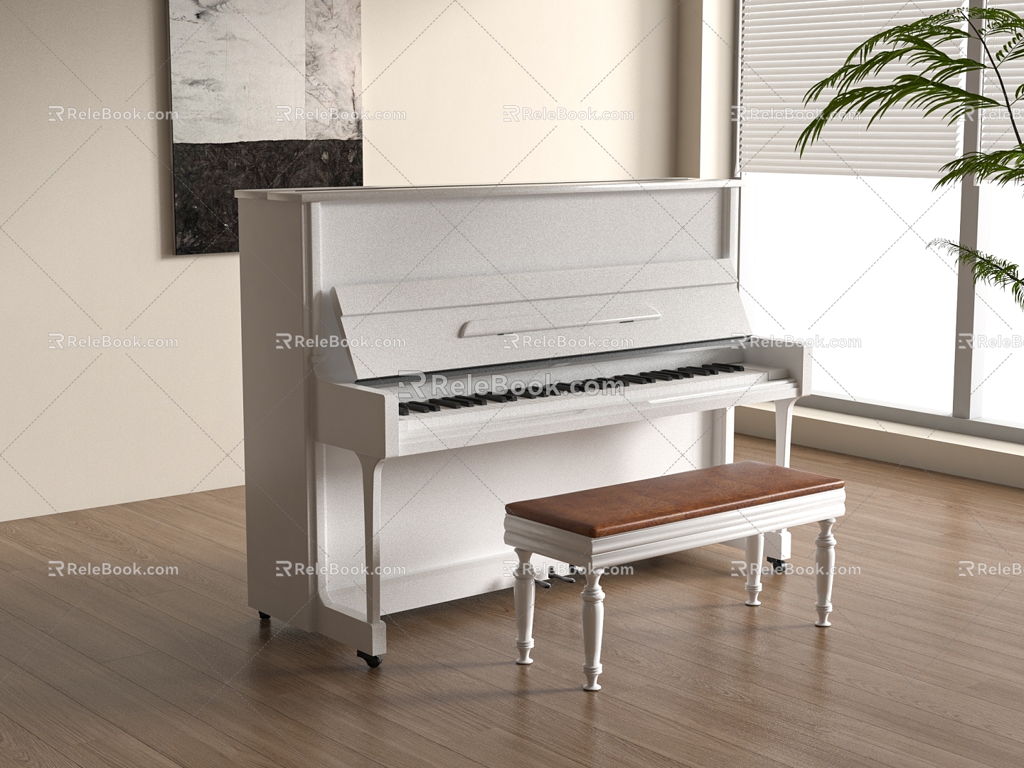 Musical Instrument Modern Piano 3d model