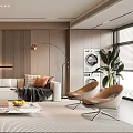 Modern Living Room Interior With Beige Sofa Throw Pillows Wooden Accent Wall And Coffee Table