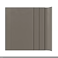 Modern Beige Wall Panel With Vertical Stripes And Decorative Edges Design 3d model