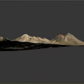 Stunning Mountain Landscape With 3D Topographic Peaks And Natural Terrain Textures