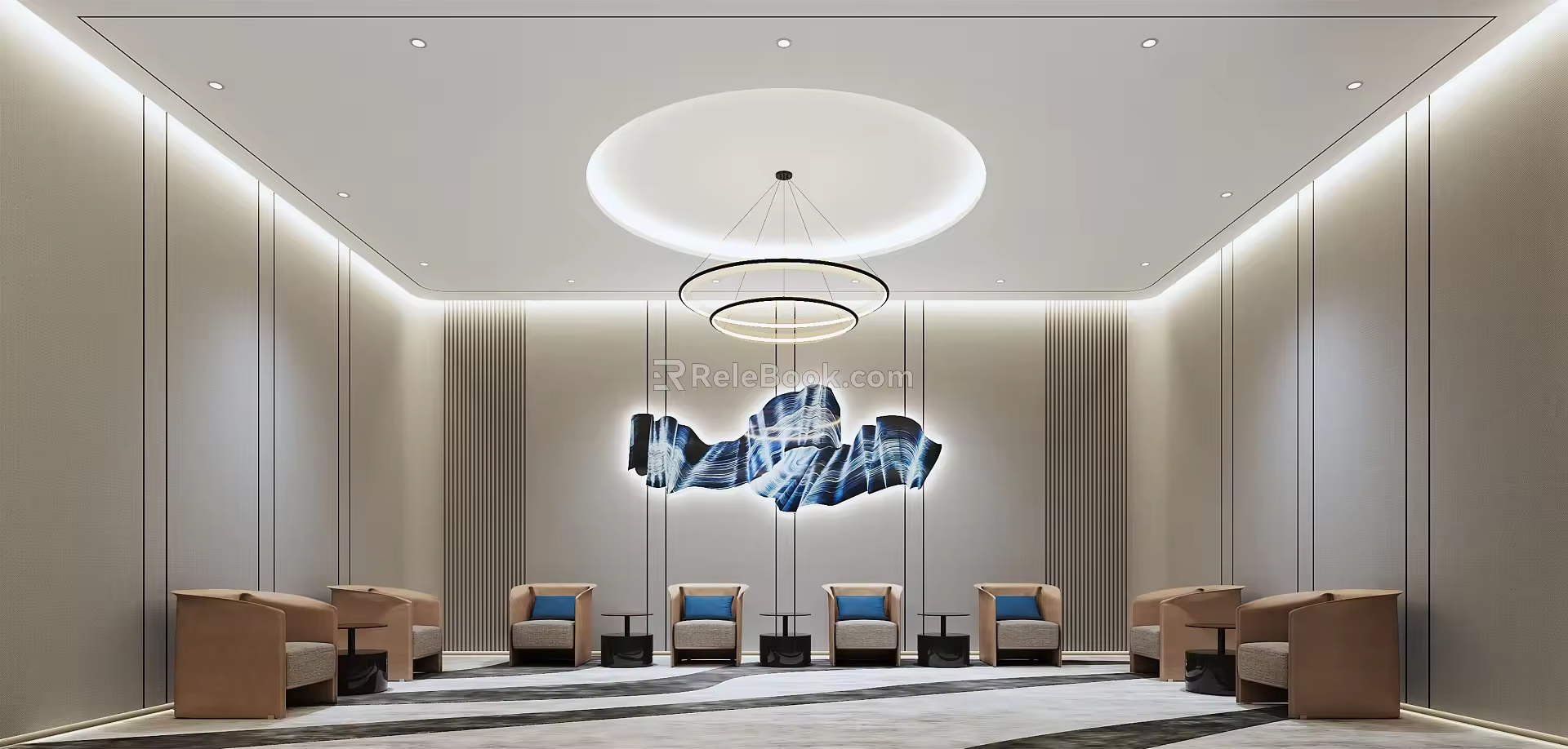 Modern Reception Room 3d model