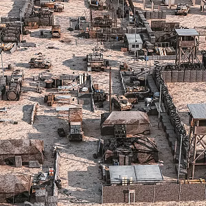 Modern Military Base Military Base Tank Tent 3d model