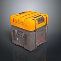 Yellow Gray Portable Durable Storage Box With Lid And Handles For Household Items