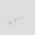 Snow Covered Trees In Winter With Bare Branches Various Angles And Human Silhouette Scale 3d model
