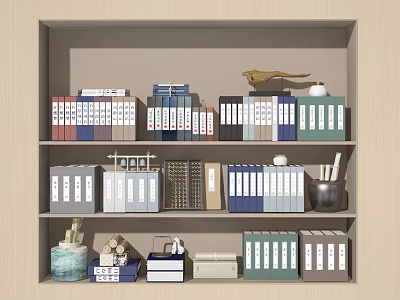 New Chinese-style Books Book Ornaments Book Combination Book Ornaments Bookcase 3d model