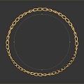 Modern Necklace Gold Necklace Thick Necklace Large Gold Necklace 3d model