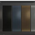 Textured Metal Panels In Various Colors With Grid Patterns For Decor 3d model