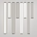 Modern Linear Chandeliers With Sleek Minimalist Design And White Finish Arranged Neatly