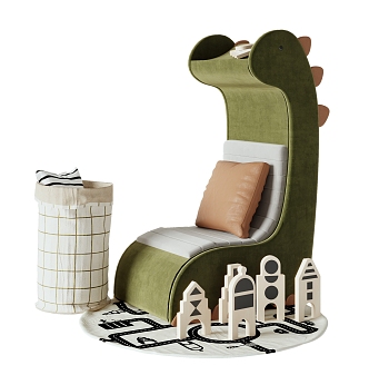 Modern Children's Chair Child Seat 3d model