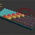 Colorful Keycaps RGB Backlit Mechanical Keyboard With Wired Connection And Modern Design