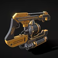 PROTECHNIC CUT 14TW Industrial Cutting Tool Yellow Black Mechanical Design With Flame Logo