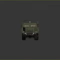 Military Green Heavy Duty Cargo Truck 3D Model With Racks 3d model