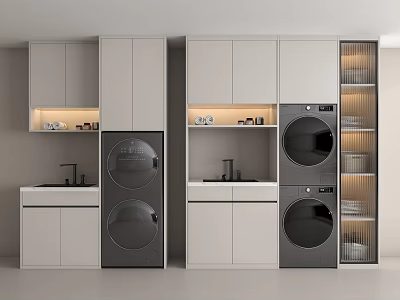 Modern washing machine cabinet 3d model