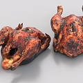 Roast Chicken Roast Chicken Food Lotus Leaf Chicken Pickled Chicken Barbecue Roast Duck 3d model