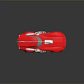 Red Futuristic Sports Car With Streamlined Body Silver Accents And Unique Doors