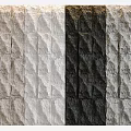 Textured Bedroom Accent Wall Design With Stone Like Panels And Neutral Color Variations