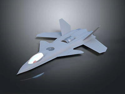 Modern Military Fighter Jet With Sleek Design Cockpit And Engine Details 3d model