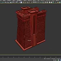 Decorative Ancient Brick Architectural Component With Layered Structure And Tower Design