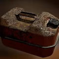 Rusty Metal Hardware Toolbox For Storing Old Workshop Tools And Equipment 3d model