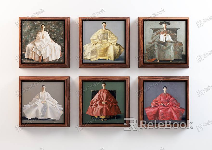 New Chinese Figure Painting Decorative Painting Emperor Painting model