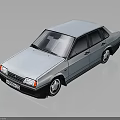 Detailed Light Blue Classic Sedan Model With Shiny Finish Silver Wheels And Black Bumper