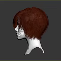 Fashionable White Mannequin Head With Layered Red Short Hair Wig