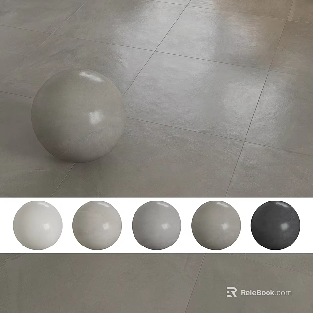 Modern Background Wall Design With Gray Sphere Tile Floor And Color Gradient Options 3d model 