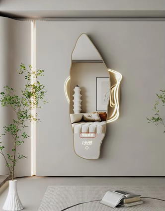 modern mirror floor mirror vanity mirror vertical mirror decorative mirror art mirror shaped mirror luminous mirror 3d model