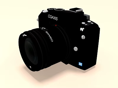 Black CASIO Digital Camera With Shinano Lens And Ergonomic Body Design 3d model