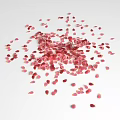 Beautiful Pink Petals Ground Cover Scattered On White Background Surface